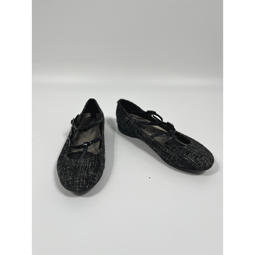 Womens Tweed Mary Jane Flats Grey 6 Minimalist Capsule Wardrobe Chic Office